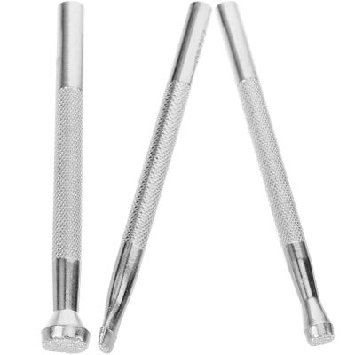 EXCEART 3pcs Leather Stamping Mold Kit Professional Metal Stamping Tools for Leather Crafting Includes Handle for Keychains Belts and Bookmarks