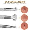 EXCEART 3pcs Leather Stamping Mold Kit Professional Metal Stamping Tools for Leather Crafting Includes Handle for Keychains Belts and Bookmarks view 2
