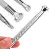 EXCEART 3pcs Leather Stamping Mold Kit Professional Metal Stamping Tools for Leather Crafting Includes Handle for Keychains Belts and Bookmarks view 3