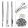 EXCEART 3pcs Leather Stamping Mold Kit Professional Metal Stamping Tools for Leather Crafting Includes Handle for Keychains Belts and Bookmarks view 4