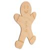 Wood Gingerbread Man Cutout 10-inch, Pack of 3 Unfinished Classroom Christmas Decorations for Crafts & Party Dcor, by Woodpeckers view 2