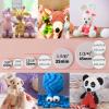 RuWfpz Doll Joints for Amigurumi Crochet 15mm 5/8" - 20 Set Plastic Toy Safety Joints for Stuffed Animals, White Movable Amigurumi Crafts Teddy Bear Joints for Arm Leg Neck view 2
