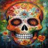 Sugar Skull Halloween (1) 5D Adult Diamond Art,DIY Diamond Art Painting Kit for Decor Canvas 11.7x15.7inch/30x40cm view 1