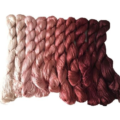 10 skeins 100% Natural Mulberry Silk Handmade Embroidery Floss Thread 440m per Skein Color Group 24