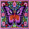 Mandala Butterfly Latch Hook Rectangle Rug Kits for Adults Needle Crochet Yarn Embroidery Carpet Hook and Latch Kit Floor Mat Tapestry Christmas Home Decoration 52x38cm(1) view 1