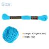 HARFINGTON 24 Skeins Embroidery Floss 8m Each Egyptian Long Fiber Cotton Cross Stitch Thread 26S/2x6 for Embroidery Projects Bracelet, Clear Blue view 2