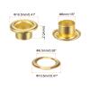 HARFINGTON 200set Grommets Kit Metal Eyelets 6mm 1/5" Hole Tiny Grommet for Shoes Clothes Belt Bag DIY Project, Gold Tone view 2