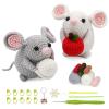 Kogyxe Beginners Crochet Kit, Amigurumi Crocheting Animals Kits w Step-by-Step Video Tutorials, Crochet Starter Kit Knitting Starter Pack for Adults Beginners, 2 Hamster Family (40%+ Yarn Content) view 1