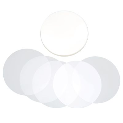 100Pcs Badge Film, Clear Film for Round Badge Button, Transparent Badge Protective Film, Transparent Film for Badge Maker Machine Clip Pin Button Parts, DIY Button Maker (44MM)