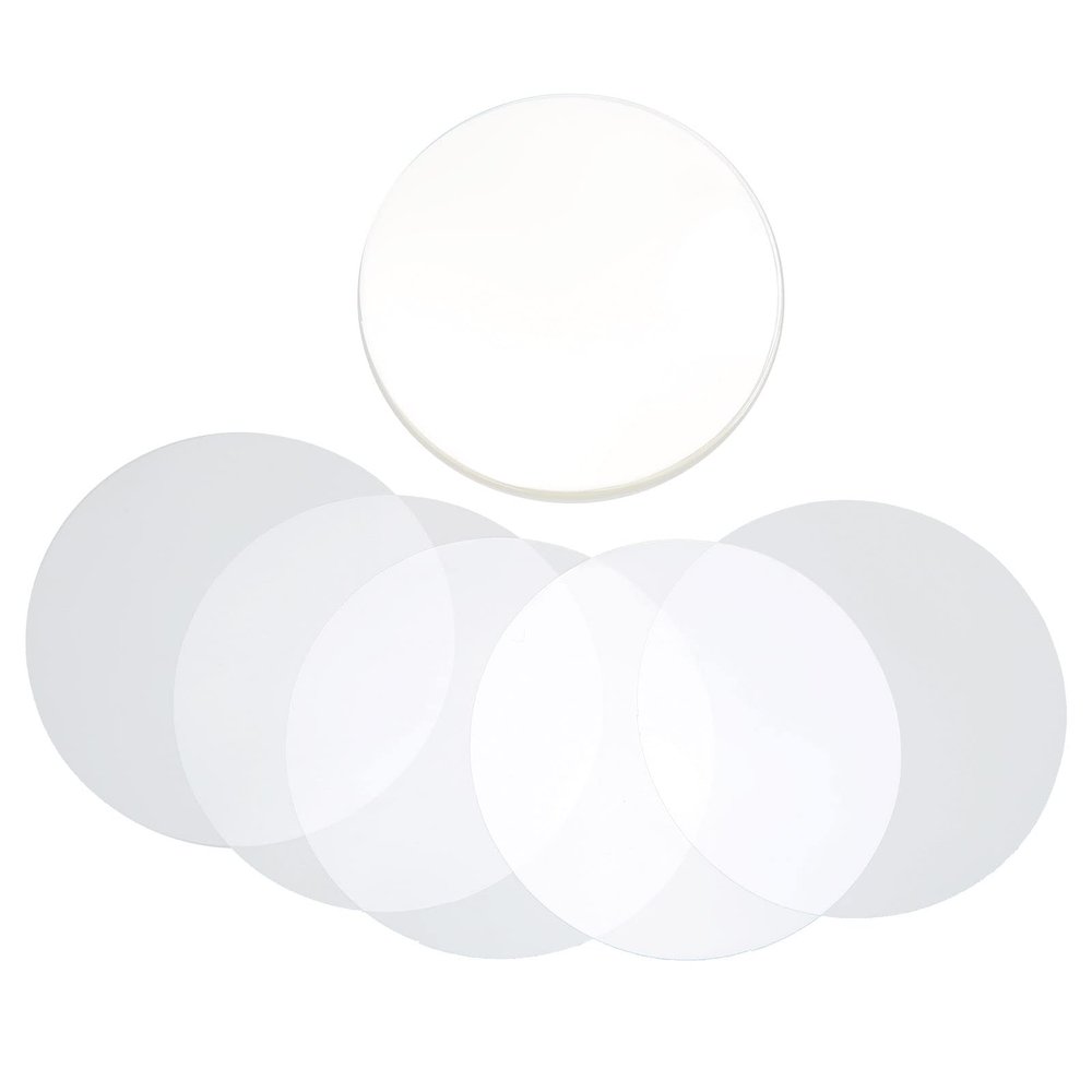100Pcs Badge Film, Clear Film for Round Badge Button, Transparent Badge Protective Film, Transparent Film for Badge Maker Machine Clip Pin Button Parts, DIY Button Maker (44MM)