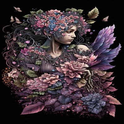 DIY Diamond Painting Kits,Beautiful Flower Fairy-Paint with Diamond Full Drill for Parents-Children Interaction,Wall Decor 12x8 Inch