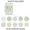 ZXMNBH Paper for Scrapbooking Kit Lace Mountain Collage Diary Planner Materials Adults Junk Journaling Decor Supplies 10 Pcs/Pack view 2