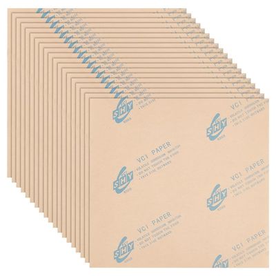 BENECREAT 60 Sheets Anti-Corrosion Paper 12x12 Inch Anti-Rust Paper Moisture-Proof Rust-Proof Paper Neutral Kraft Paper for Metal Parts Storage and Packaging, Brown