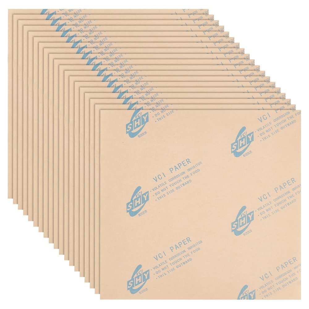 BENECREAT 60 Sheets Anti-Corrosion Paper 12x12 Inch Anti-Rust Paper Moisture-Proof Rust-Proof Paper Neutral Kraft Paper for Metal Parts Storage and Packaging, Brown