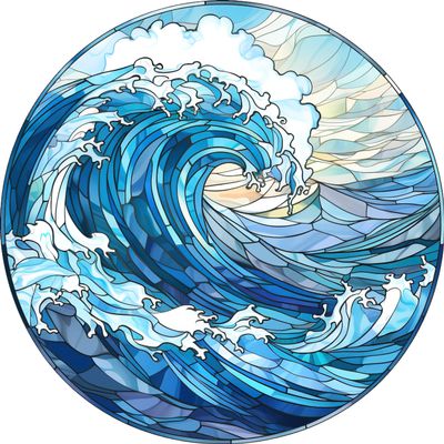 Needlepoint Kits 14CT Counted Cross Stitch Kits for Adults Advanced Scenery Sea Wave Easy Stamped Cross Stitch Kits for Adults Beginners (Beautiful Scenery 6)