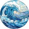 Needlepoint Kits 14CT Counted Cross Stitch Kits for Adults Advanced Scenery Sea Wave Easy Stamped Cross Stitch Kits for Adults Beginners (Beautiful Scenery 6) view 1