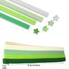 Origami Paper Stars, Colorful Handcraft Origami Lucky Star Paper DIY Paper Arts Creativity Hand Art Crafts(Green gradient 540 sheets) view 3