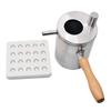 TsoLay Beeswax Melting Pot, Beeswax Melter, Beeswax Pouring Pot with a Royal Jelly Cup Molds, Pouring Spout Design Easy to Pouring, Humanized Design, for Candle Making and Beekeeping view 1