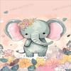RMSGOZO Cartoon Cute Elephant Diamond Painting Kits 8X12 Inch - Elephant Diamond Painting for Adults Beginners & Kids, Full Round Gemstone Diamond Art Kits for Room Decor Wall Decor Gifts view 1