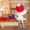 CESUSME Yarn Ball Winder, Yarn Wool String Ball Cake Winder, Hand Operated Winding Wool Winder Machine, Ball Winder for Yarn Tabletop Clamp, Yarn Cake Winder view 3