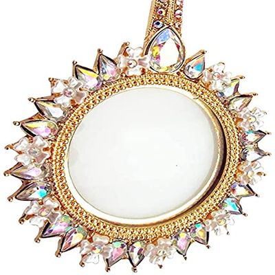 SaVgu Magnifying Glass Necklace for Women Magnifying Glass Necklace Magnifying Glass Pendant Magnifying Glasses Pendant 5X Necklace Glass Lens Loupe Magnifying Glass Pendant