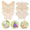 OFFSCH 54pcs Unfinished Butterfly Cutouts Smooth Natural Wood Craft Supplies for Projects Home Festival Decorations for Painting and Personalization view 2