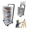 Art Drying Rack Flexible Shelves Mobile Cart Drying Racks,Art Drying Rack, 4 Sizes Mobile Art Drying Rack, Artist Gallery Portable Display Rack for Posters, Artwork, Prints, Canvas, Panels, Galleries, view 1