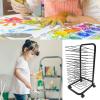 Art Drying Rack Flexible Shelves Mobile Cart Drying Racks,Art Drying Rack, 4 Sizes Mobile Art Drying Rack, Artist Gallery Portable Display Rack for Posters, Artwork, Prints, Canvas, Panels, Galleries, view 3