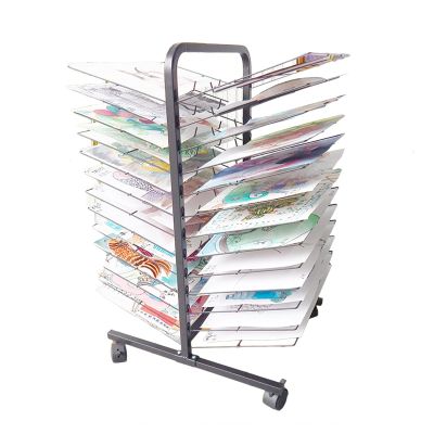 Art Studio Organization and Storage, Drying Racks,26 Floors Art Drying Rack,Metal Color Coating Picture Album Display Rack,Suitable for Home and Art School Oiling Drying,is The for Kids/26 Floors