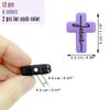 12Pcs Silicone Cross Beads Characters Focal Bead Mix Color Cross Shaped Focal Beads for Pens Keychain Making Bracelet Necklace DIY Crafts view 3