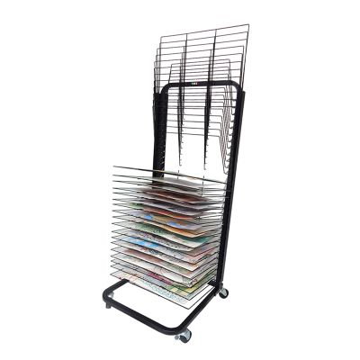 Art Drying Rack for Art Studios & Classrooms, Drying Racks,Wire Oiling Art Drying Rack, 25-Layer Oiling, Magazine Work Display and Storage, Office Folder Bookshelf/a/25 Floors ( Color : B , Size : 25
