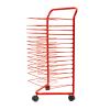 ZARUX Art Drying Rack for Classroom Painting Crafts, Sturdy Metal Art Rack, Art Cart with Swivel Wheels Perfect for Classroom Art Studios and Home Use Mobile Easel 16Tier (Color : Red) view 1