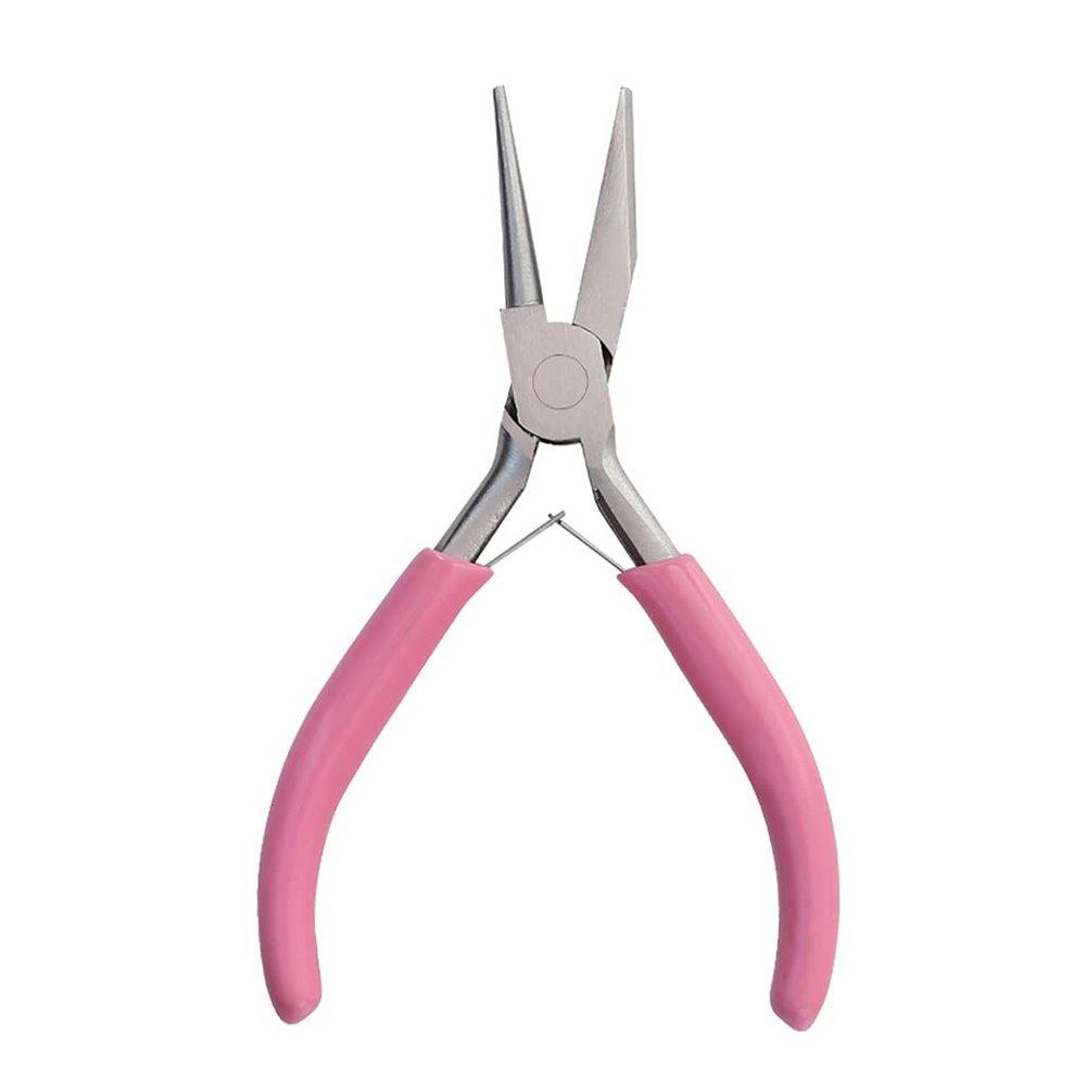 atcdfuw Concave Plier,1 Set DIY Jewelry Tool Round Nose Plier 5 Inches Looping Forming Plier Mini Jewellery Making Craft DIY Plier Tool Pink