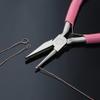atcdfuw Concave Plier,1 Set DIY Jewelry Tool Round Nose Plier 5 Inches Looping Forming Plier Mini Jewellery Making Craft DIY Plier Tool Pink view 2