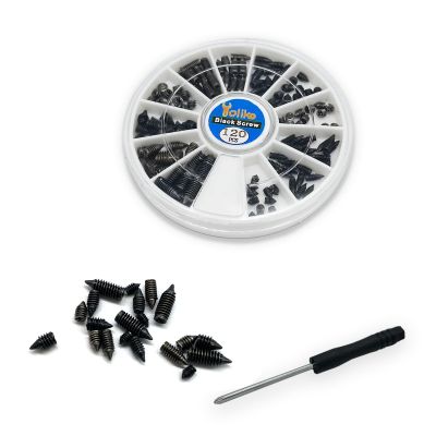 120 pcs Nickel Plated Tip Screws Pointed Cross Slot Leather Accessories 12 Sizes Black Belt Screws Include M2*3-M2*6, M2.5 * 3-M2.5 * 8, M3*3-M3*8 with 2mm Screwdriver for Belt Buckle Wallet Handbag