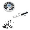120 pcs Nickel Plated Tip Screws Pointed Cross Slot Leather Accessories 12 Sizes Black Belt Screws Include M2*3-M2*6, M2.5 * 3-M2.5 * 8, M3*3-M3*8 with 2mm Screwdriver for Belt Buckle Wallet Handbag view 3