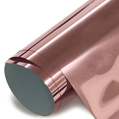 HTV4U Stretchable WeedFoil Heat Transfer Vinyl (Rose Gold, 20" x 3 Yards) - Metalic Look Shine Smooth Soft Finish Heat Press Iron on Paper Film for T-Shirts