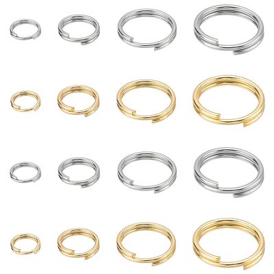SUNNYCLUE 1 Box 240pcs Double Loop Jump Rings Metal Split Rings 304 Stainless Steel Open Jump Ring Split Jump Rings Linking Ring for Jewelry Making Accessories DIY Earrings Bracelet Necklace Craft