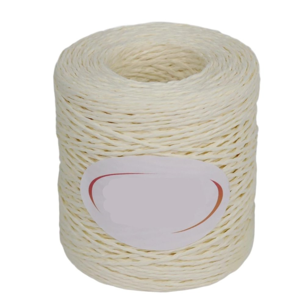 100g/Ball Raffia Yarn Kintting Paper Straw Yarn for Crocheting Hat Fancy Yarn Flower Packing Summer Fashion Handmade Material (Color : Milk White)