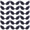 GORGECRAFT 50Pcs Black Angel Wings Patch 69 * 38mm PU Leather Embossed Mini Wings Patches Applique for DIY Craft Bag Hair Decoration Shirts Jeans Shoes Sewing Clothing Ornament Supplies view 1