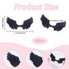 GORGECRAFT 50Pcs Black Angel Wings Patch 69 * 38mm PU Leather Embossed Mini Wings Patches Applique for DIY Craft Bag Hair Decoration Shirts Jeans Shoes Sewing Clothing Ornament Supplies view 2