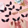 GORGECRAFT 50Pcs Black Angel Wings Patch 69 * 38mm PU Leather Embossed Mini Wings Patches Applique for DIY Craft Bag Hair Decoration Shirts Jeans Shoes Sewing Clothing Ornament Supplies view 3