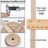 GORGECRAFT 79"/2m x 0.5"/12.5mm Cowhide Leather Strap Strips Genuine Leather String 2mm Thick Flat Leather Cord Braiding Thread Rope for Bracelets Necklace Making Keychains Boot Lace DIY Crafts, Tan view 2