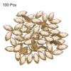 MECCANIXITY 100Pcs Acrylic Horse Eye Gems 7x15mm Flat Back Artificial Rhinestones for DIY Crafts Bead Wedding Party Face Painting Jewelry Making Champagne view 3