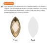 MECCANIXITY 100Pcs Acrylic Horse Eye Gems 7x15mm Flat Back Artificial Rhinestones for DIY Crafts Bead Wedding Party Face Painting Jewelry Making Champagne view 4