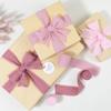 Keypan Dusty Rose Pink Ribbon 1-1/2 x 15 Yards Handmade Cotton Frayed Fringe Fabric Ribbons for Crafts Flower Bouquets Wedding Baby Shower Home DIY Decor view 4