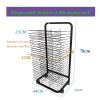 THEGA Art Drying Rack - Art Drying Rack for Classroom, Sturdy Metal Art Rack, Classrooms Foldable Oil Painting Air Drying Rack, with 360-degree Universal Wheels Art Drying Rack, Space-Saving Shelf view 3