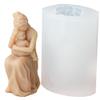 Sculpted Mother and Child Candle Mold Mom Carving Silicone Mold for Soap Soy Wax Epoxy Resin DIY Handcraft Party Dinner Decoration Mother's Day Birthday Gift (Seated) view 1