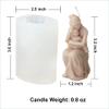 Sculpted Mother and Child Candle Mold Mom Carving Silicone Mold for Soap Soy Wax Epoxy Resin DIY Handcraft Party Dinner Decoration Mother's Day Birthday Gift (Seated) view 2