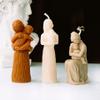 Sculpted Mother and Child Candle Mold Mom Carving Silicone Mold for Soap Soy Wax Epoxy Resin DIY Handcraft Party Dinner Decoration Mother's Day Birthday Gift (Seated) view 3